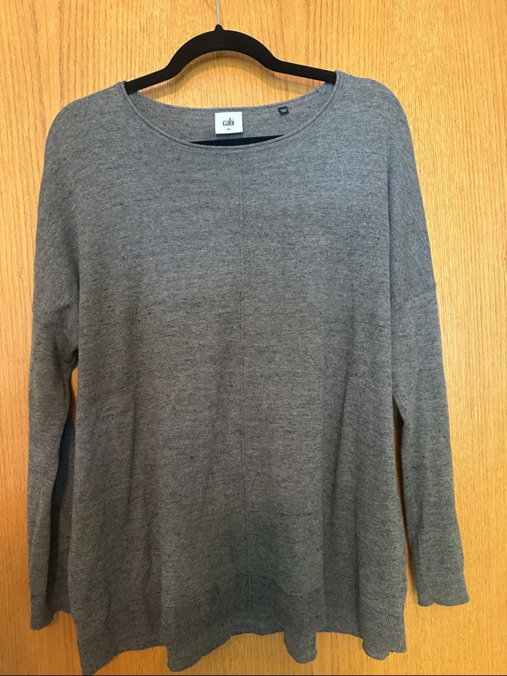 CAbi Gray Scoop-Neck Lightweight Pullover